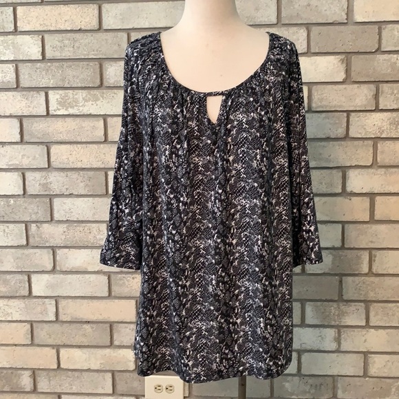 3for$20 blouse black white 4x George